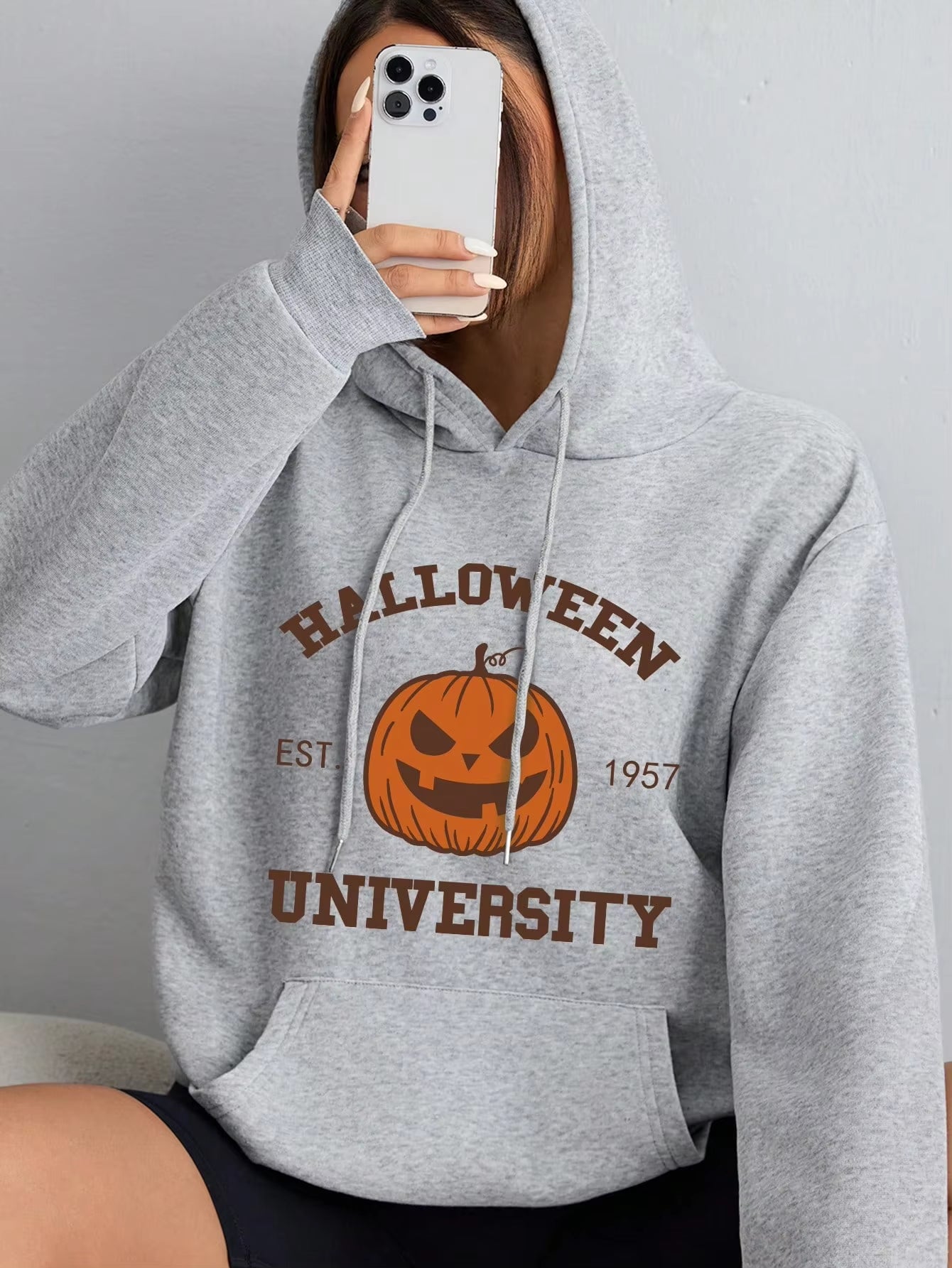 Cute Halloween Pullover Hoodie Old School Style'1957' Pullover 